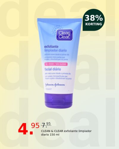CLEAN & CLEAR exfoliante limpiador diario 150 ml