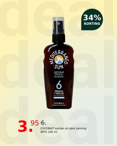 COCONUT suntan oil dark tanning SPF6 100 ml