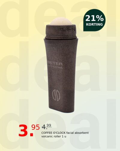 COFFEE O'CLOCK facial absorbent volcanic roller 1 u