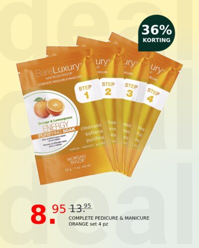 COMPLETE PEDICURE & MANICURE ORANGE set 4 pz