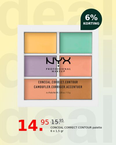 CONCEAL CORRECT CONTOUR palette 6 x 1,5 gr