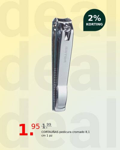 CORTAUÑAS pedicura cromado 8,1 cm 1 pz