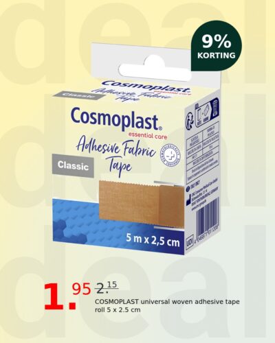 COSMOPLAST universal woven adhesive tape roll 5 x 2.5 cm