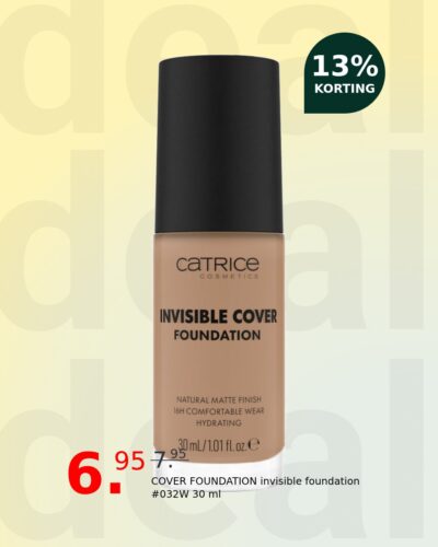 COVER FOUNDATION invisible foundation #032W 30 ml