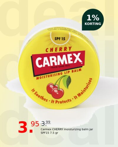 Carmex CHERRY moisturizing balm jar SPF15 7.5 gr