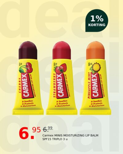 Carmex MINIS MOISTURIZING LIP BALM SPF15 TRIPLO 3 u
