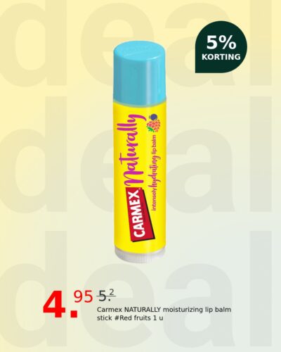 Carmex NATURALLY moisturizing lip balm stick #Red fruits 1 u