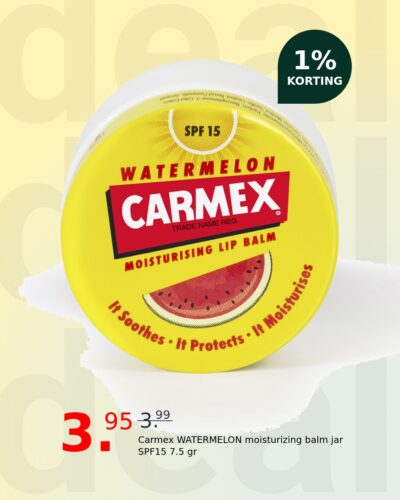 Carmex WATERMELON moisturizing balm jar SPF15 7.5 gr