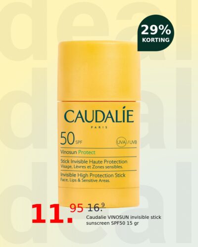 Caudalie VINOSUN invisible stick sunscreen SPF50 15 gr