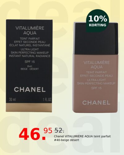 Chanel VITALUMIÈRE AQUA teint parfait #40-beige désert