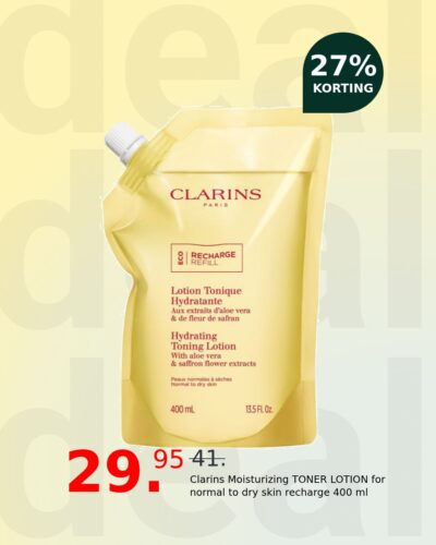 Clarins Moisturizing TONER LOTION for normal to dry skin recharge 400 ml