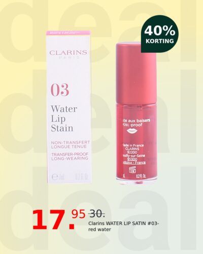 Clarins WATER LIP SATIN #03-red water