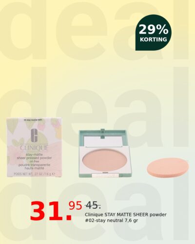 Clinique STAY MATTE SHEER powder #02-stay neutral 7,6 gr