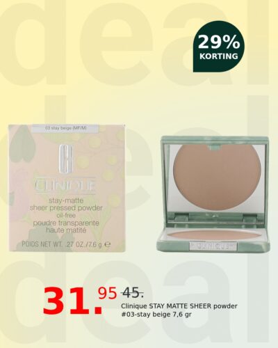 Clinique STAY MATTE SHEER powder #03-stay beige 7,6 gr