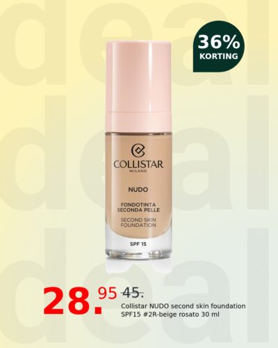 Collistar NUDO second skin foundation SPF15 #2R-beige rosato 30 ml