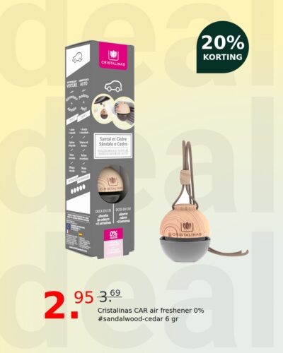 Cristalinas CAR air freshener 0% #sandalwood-cedar 6 gr