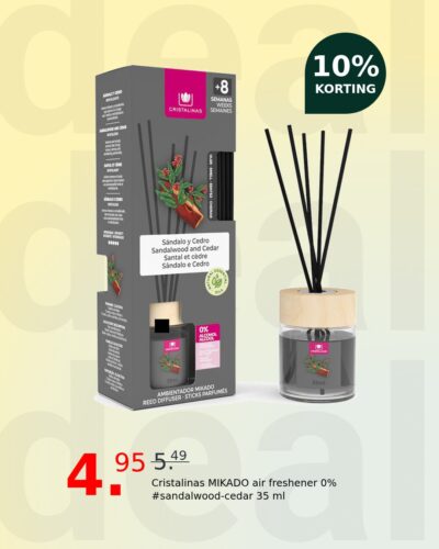Cristalinas MIKADO air freshener 0% #sandalwood-cedar 35 ml
