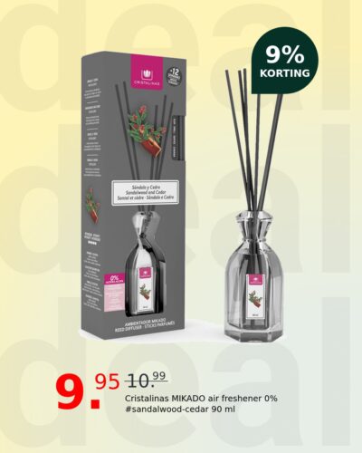 Cristalinas MIKADO air freshener 0% #sandalwood-cedar 90 ml