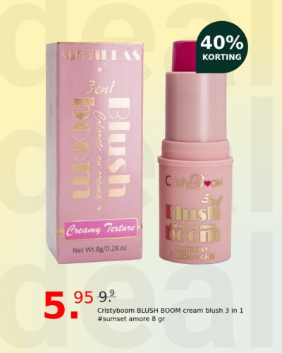 Cristyboom BLUSH BOOM cream blush 3 in 1 #sumset amore 8 gr