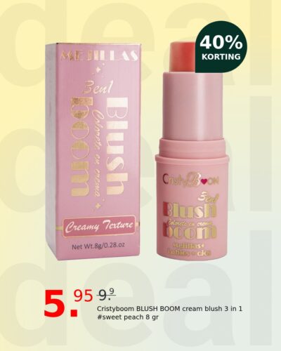 Cristyboom BLUSH BOOM cream blush 3 in 1 #sweet peach 8 gr