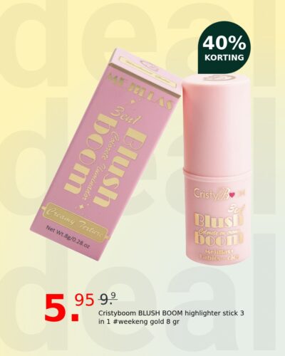 Cristyboom BLUSH BOOM highlighter stick 3 in 1 #weekeng gold 8 gr