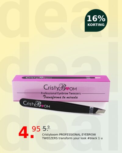Cristyboom PROFESSIONAL EYEBROW TWEEZERS transform your look #black 1 u