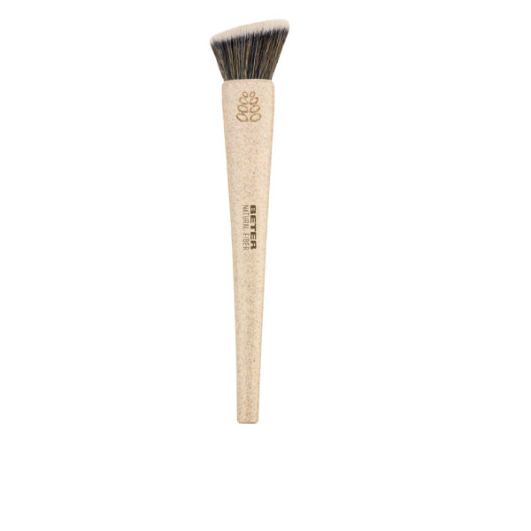 MAKEUP BRUSH flat top kabuki natural fiber #beige 1 u