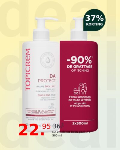 DA emollient balm pack 2 x 500 ml