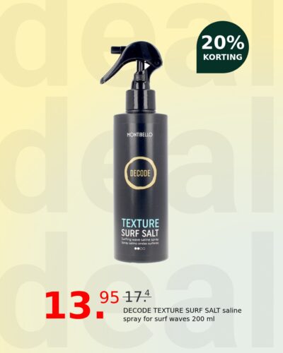 DECODE TEXTURE SURF SALT saline spray for surf waves 200 ml