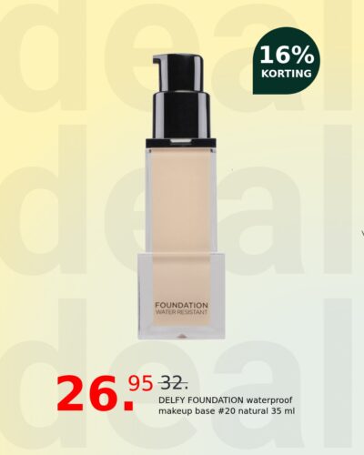 DELFY FOUNDATION waterproof makeup base #20 natural 35 ml