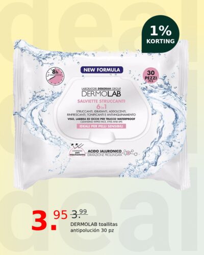 DERMOLAB toallitas antipolución 30 pz