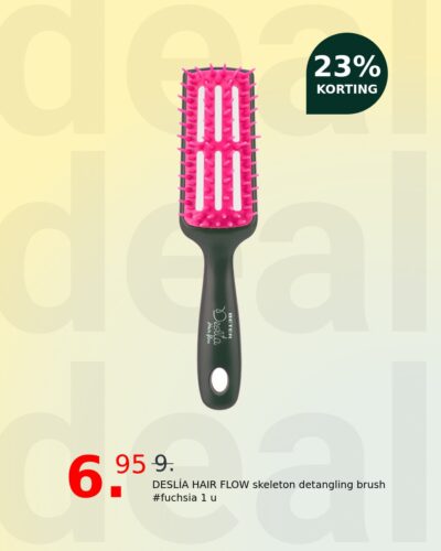 DESLÍA HAIR FLOW skeleton detangling brush #fuchsia 1 u
