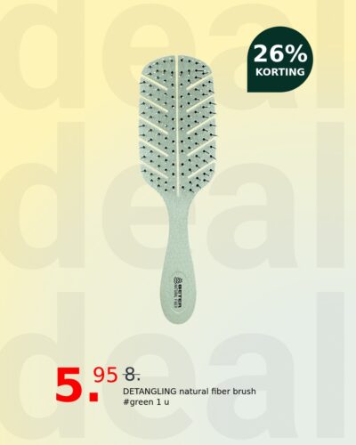 DETANGLING natural fiber brush #green 1 u