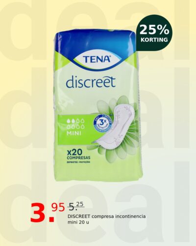 DISCREET compresa incontinencia mini 20 u