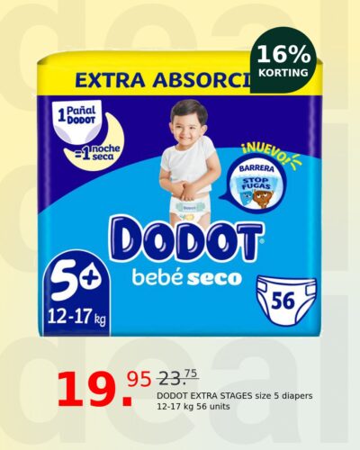 DODOT EXTRA STAGES size 5 diapers 12-17 kg 56 units