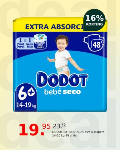 DODOT EXTRA STAGES size 6 diapers 14-20 kg 48 units