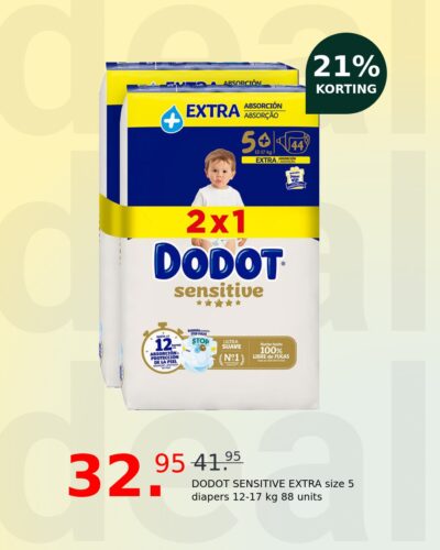 DODOT SENSITIVE EXTRA size 5 diapers 12-17 kg 88 units