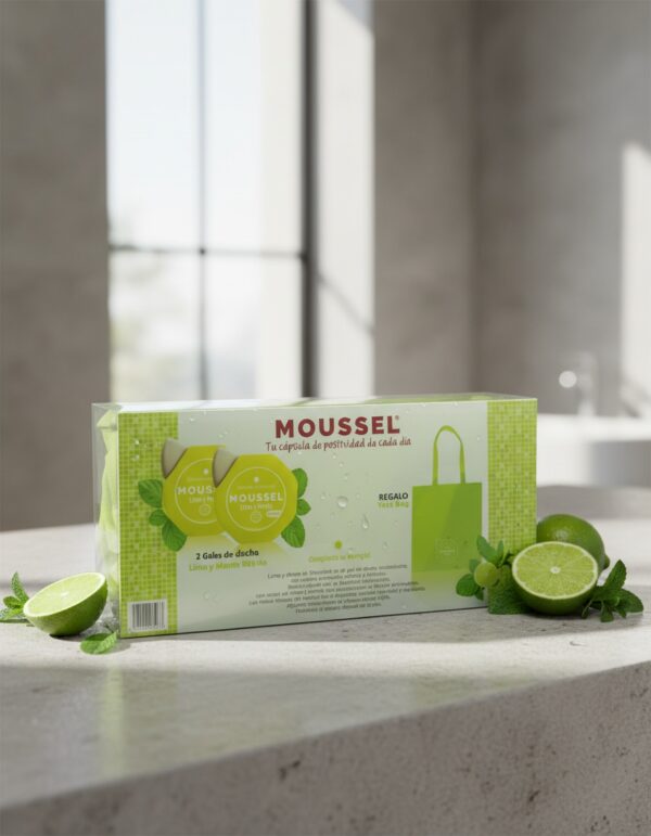 MOUSSEL LIME AND MINT SHOWER GEL CASE 3 pcs