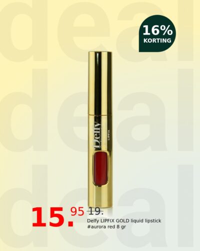 Delfy LIPFIX GOLD liquid lipstick #aurora red 8 gr