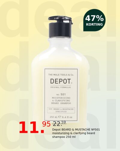 Depot BEARD & MUSTACHE Nº501 moisturizing & clarifying beard shampoo 250 ml