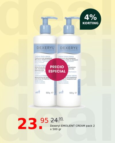 Dexeryl EMOLIENT CREAM pack 2 x 500 gr