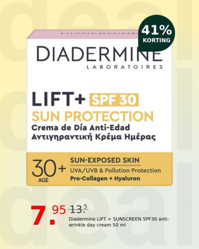 Diadermine LIFT + SUNSCREEN SPF30 anti-wrinkle day cream 50 ml