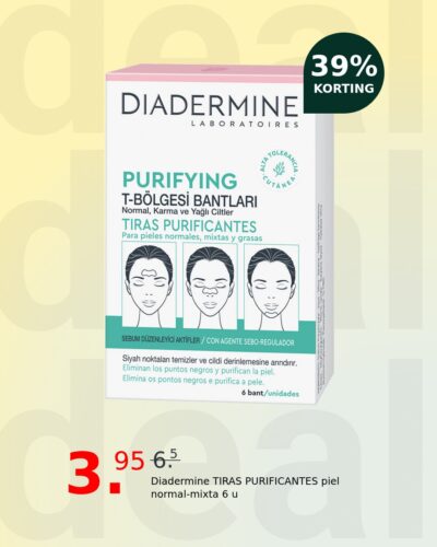 Diadermine TIRAS PURIFICANTES piel normal-mixta 6 u