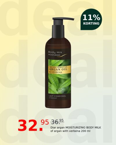 Diar argan MOISTURIZING BODY MILK of argan with verbena 200 ml