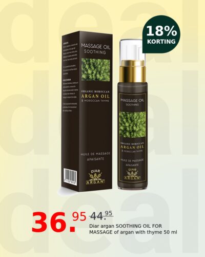 Diar argan SOOTHING OIL FOR MASSAGE of argan with thyme 50 ml