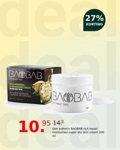 Diet esthetic BAOBAB rich repair moisturiser-super dry skin cream 200 ml