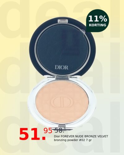 Dior FOREVER NUDE BRONZE VELVET bronzing powder #02 7 gr