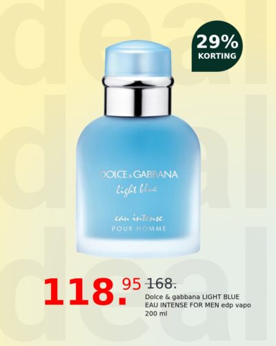 Dolce & gabbana LIGHT BLUE EAU INTENSE FOR MEN edp vapo 200 ml