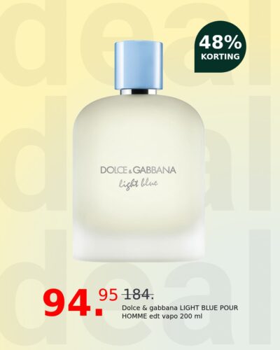 Dolce & gabbana LIGHT BLUE POUR HOMME edt vapo 200 ml