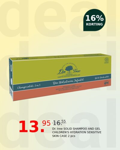 Dr. tree SOLID SHAMPOO AND GEL CHILDREN'S HYDRATION SENSITIVE SKIN CASE 2 pcs